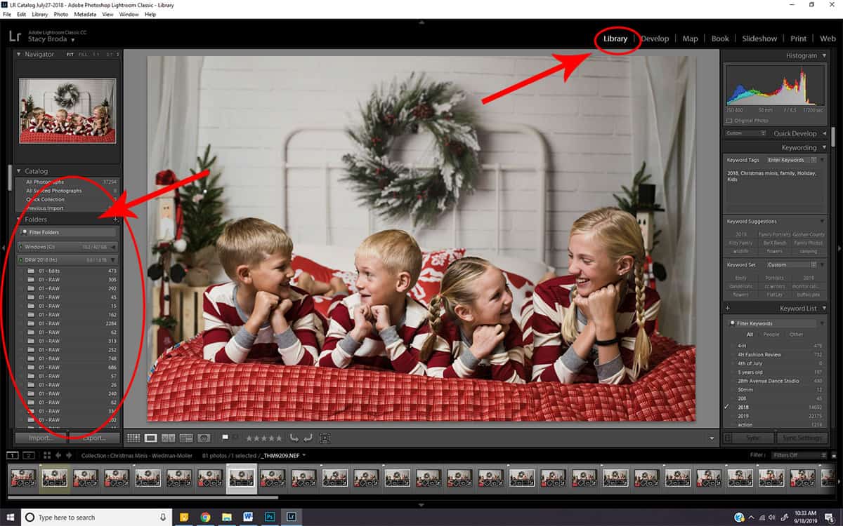How to relink missing Lightroom Photos
