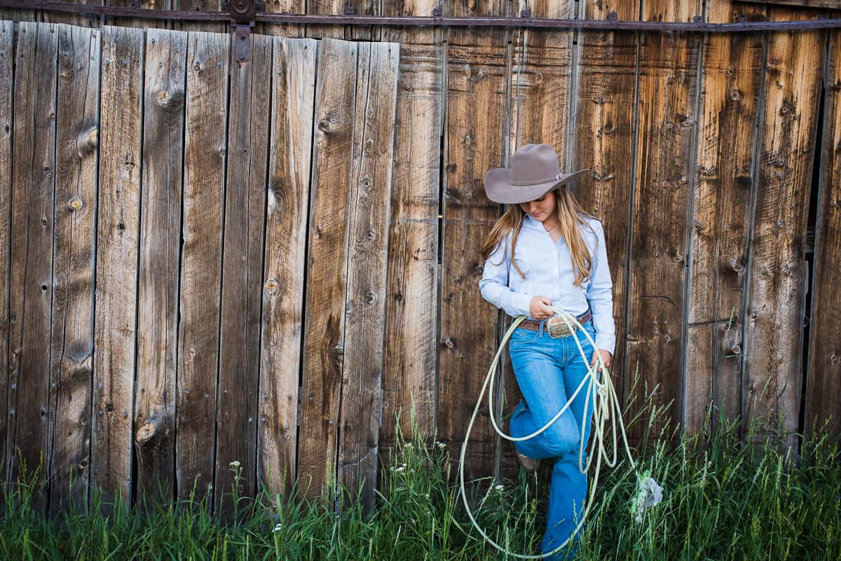 cowgirl holding lasso