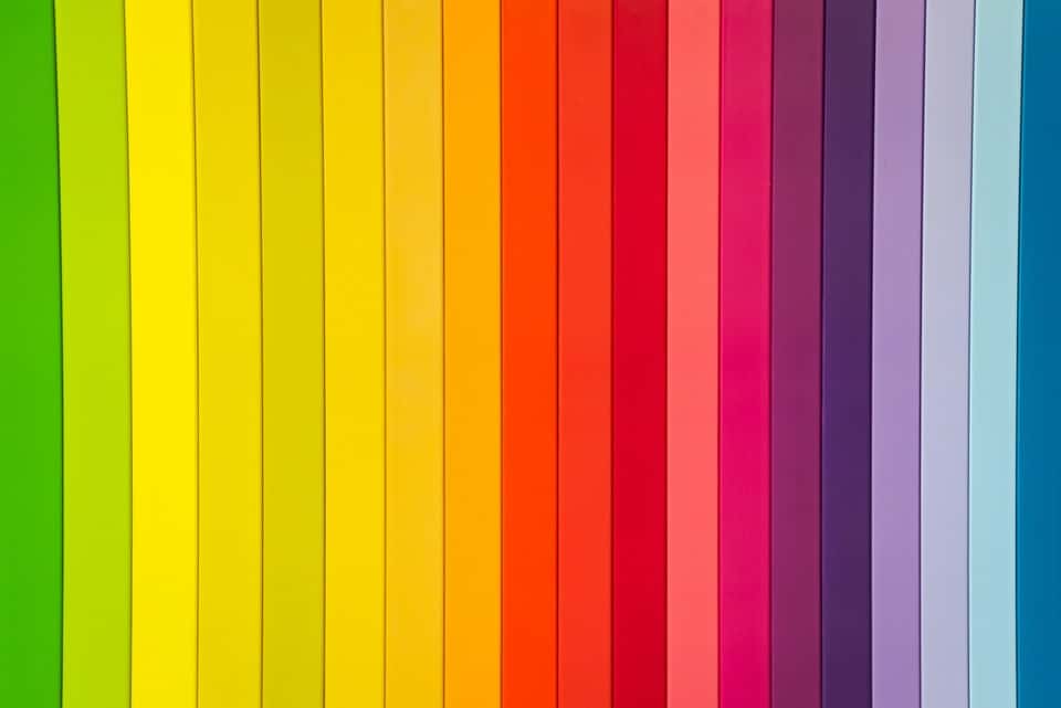 rainbow colors